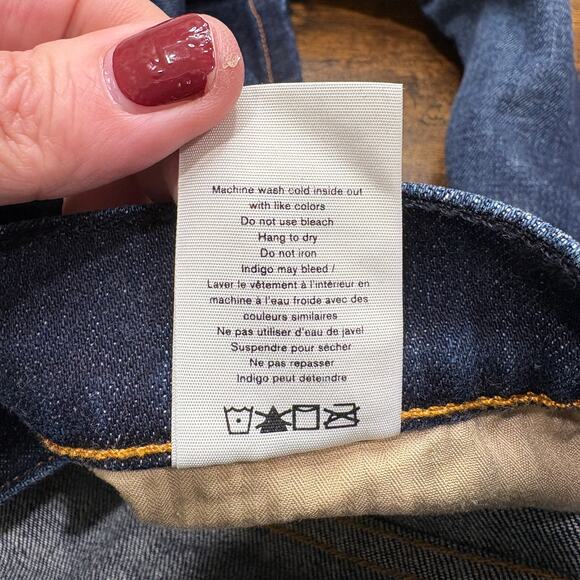 Rag & Bone Mens Size 32W 30L Fit 2 Slim Jeans Button Fly Renegade Dark Wash READ - Picture 14 of 16